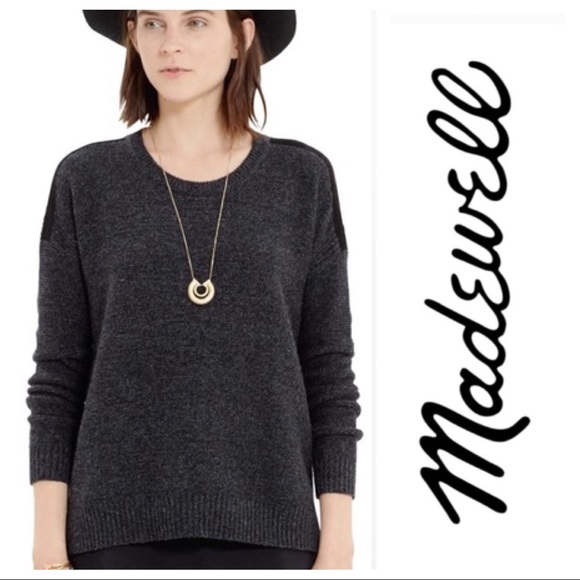 Madewell Suede Stripe texture Sweater - Picture 1 of 7